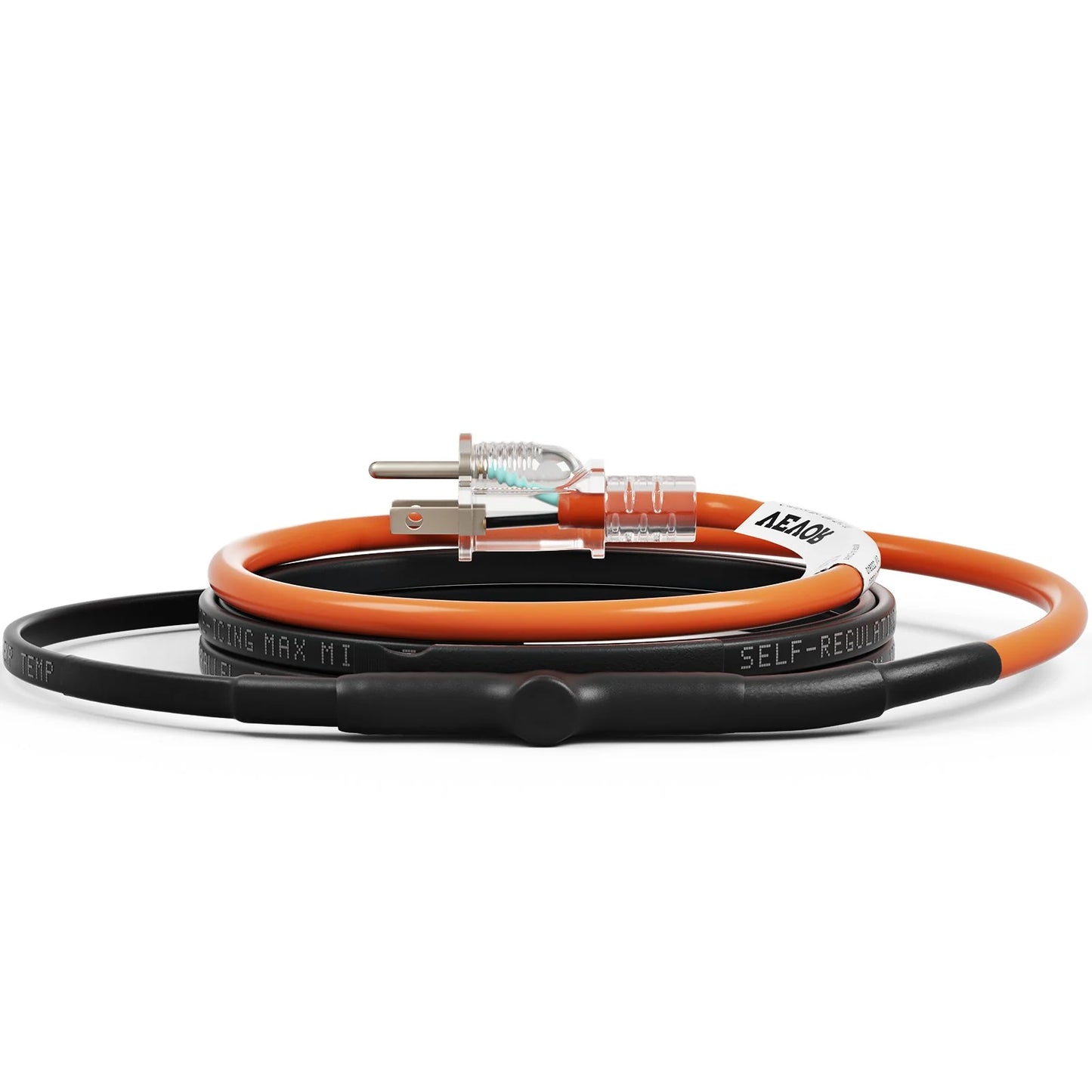 VEVOR Self-Regulating Pipe Heating Cable, 6-Feet 5W/Ft Heat Tape for Pipes Freeze Protection, Protects PVC Hose, Metal and Plastic Pipe from Freezing, 120V