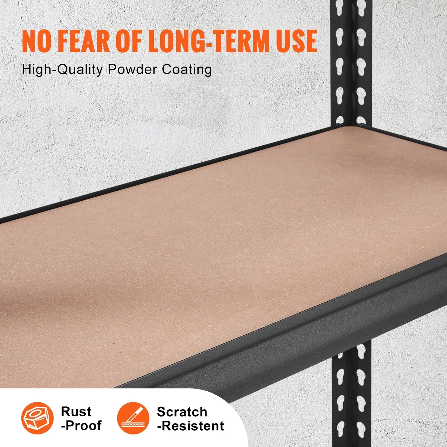 VEVOR Storage Shelving Unit, 5-Tier Adjustable, 2000 Lbs Capacity, Heavy Duty Garage Shelves Metal Organizer Utility Rack, Black, 30 L X 12 W X 60 H for Kitchen Pantry Basement Bathroom Laundry